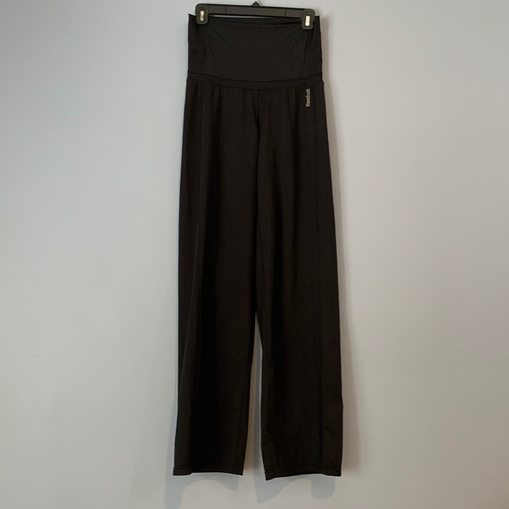 Reebok High Waisted Wide Leg Play Dry Athletic Pants Size Small NWOT jet…